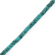 Pierres naturelles perles rondelles heishi 4mm Vert r&eacute;cif