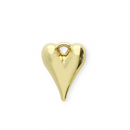 Pendentifs acryliques coeur Dor&eacute;