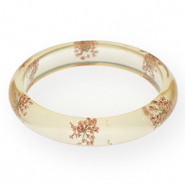 Bracelets tendance avec fleurs s&eacute;ch&eacute;es Rose clair