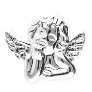 Broches accroche-regard en acier inox ange Argenté