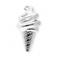 Broches accroche-regard en acier inox sucette de glace Argenté