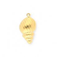 Breloques en acier Inox coquille Dor&eacute;