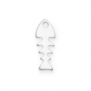 Breloques en acier Inox ar&ecirc;te de poisson Argent&eacute;