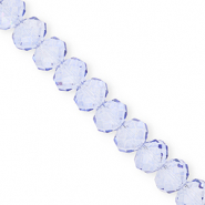 Perles à facettes 12x9 mm disque Heishi Bleu