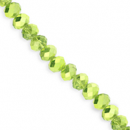 Perles à facettes 8x6 mm disque Heishi Vert-pearl shine coating