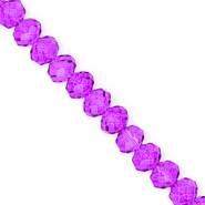 Perles à facettes 8x6 mm disque Heishi Violet raisin
