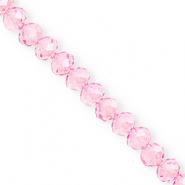 Perles à facettes 8x6 mm disque Heishi Rose clair