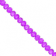 Perles à facettes 6x5 mm disque Heishi Violet raisin