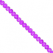 Perles à facettes 4x3 mm disque Heishi Violet raisin