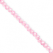 Perles à facettes 4x3 mm disque Heishi Rose clair