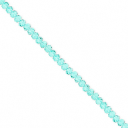 Perles à facettes 3x2 mm disque Heishi Vert turquoise