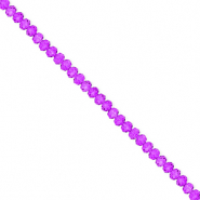 Perles à facettes 3x2 mm disque Heishi Violet raisin
