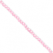 Perles à facettes 3x2 mm disque Heishi Rose clair