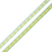 BY31&reg; Ruban texte spirale Vert-bleu turquoise