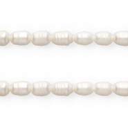 TQ Perles d’eau douce ovale 9-10 mm Blanc naturel