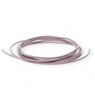 Cuir DQ rond 1 mm Rose vintage