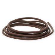 Cuir DQ rond 2 mm Marron