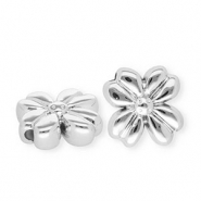 Perles acryliques fleur Argenté