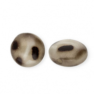Perles acryliques rondelle avec imprimé léopard Beige-marron foncé