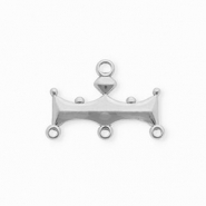 BY31&reg; Appr&ecirc;ts en acier Inox connecteur barre avec 4 anneaux Argent&eacute;