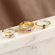 Sets d'inspiration Inspiration avec les bagues et les boucles d'oreilles en métal TQ