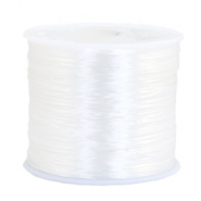 Fil &eacute;lastique 0.7mm Transparent blanc