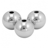 Perles en acier inox 6mm argent&eacute; (inox)