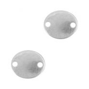 Breloques en métal DQ connecteur ovale Argenté antique (sans nickel)
