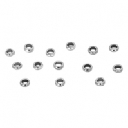 Appr&ecirc;ts en acier inox perle &agrave; &eacute;craser 3mm argent&eacute;