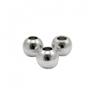 Perles en m&eacute;tal TQ 6mm argent&eacute; antique
