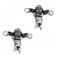Breloques en m&eacute;tal TQ connecteur ange argent&eacute; antique