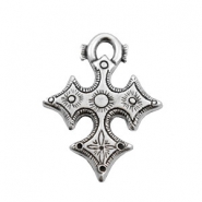 Breloques en m&eacute;tal TQ croix celtique argent&eacute; antique
