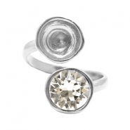 Appr&ecirc;ts en m&eacute;tal DQ support de bague avec sertis pour SS39 argent&eacute; antique (sans nickel)