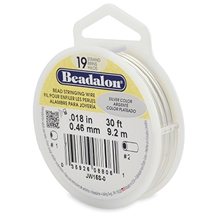 Beadalon stringing wire 19 strand 0.46mm Argent&eacute;