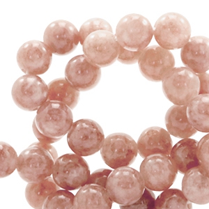 Pierres naturelles Quartz 4mm Rosa clair-beige