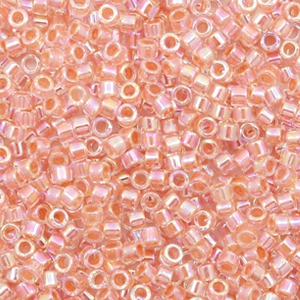Perles Miyuki delicas 11/0 Dark peach lined crystal AB DB-54