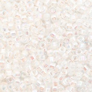 Perles Miyuki delicas 11/0 Pale peach lined AB crystal DB-52