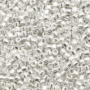 Perles Miyuki delicas 11/0 Bright sterling plated silver DB-551