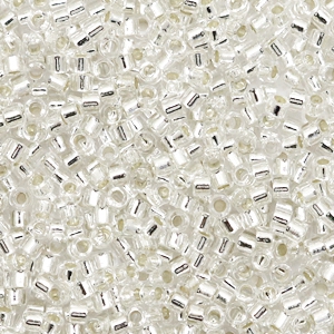 Perles Miyuki delicas 11/0 Silverlined crystal DB-41