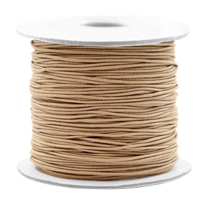 Fil &eacute;lastique color&eacute; 0.8mm marron taupe