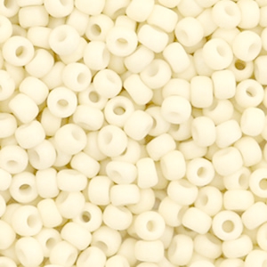 Perles de rocailles Miyuki 8/0 Opaque matte cream white 8-2021