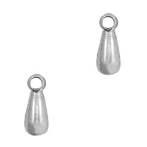 Appr&ecirc;ts en acier inox breloque goutte argent&eacute; antique