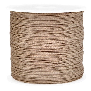 Fil macram&eacute; 0.8mm greige clair-marron