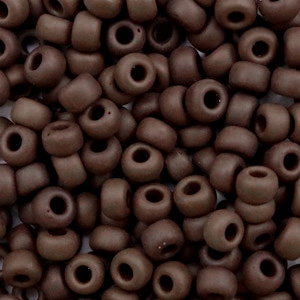 Perles de rocailles Miyuki 6/0 Opaque matte chocolate brown 6-409F