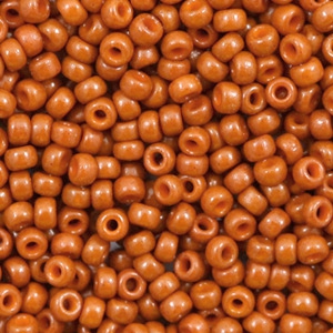Perles de rocailles Miyuki 8/0 Duracoat opaque persimmon brown 8-4458