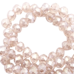Perles &agrave; facettes 3x2mm disque Champagne