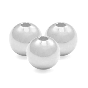 Argent 925 perles rond 4mm Argent
