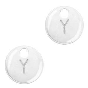Breloques en m&eacute;tal Basic Quality lettre Y Argent&eacute; antique (sans nickel)