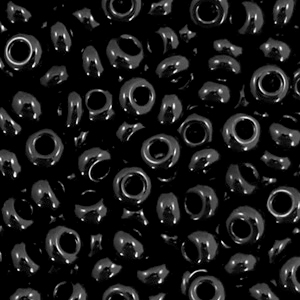 Rocailles Preciosa 6/0-23980 Opaque naturel-Noir