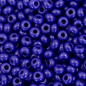 Rocailles Preciosa 6/0-33070 Opaque naturel-Bleu marine